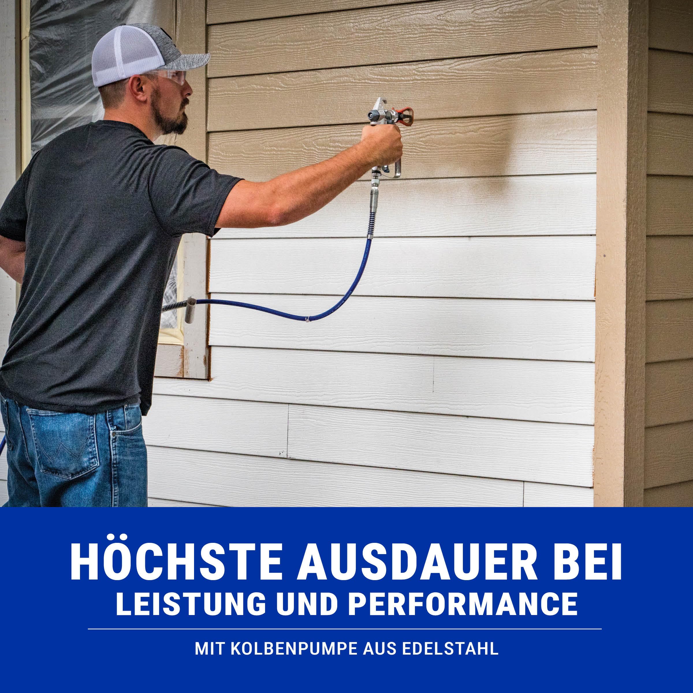 Graco Magnum 17C245 A45 ProPlus Elektro-Airless-Spritzgerät | Mobiles Gerät auf Rädern, Edelstahlpumpe, TrueAirless-Düse, für Farbe, Lasur & Lack, große Projekte