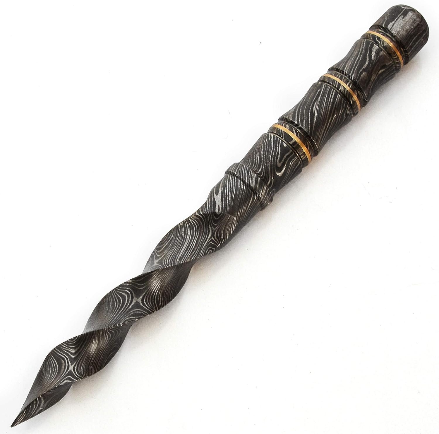 PAL 2000 KNIVES Custom Handmade Damascus Steel 10 Inches Hunting Tri Edge Kris Knife 9815