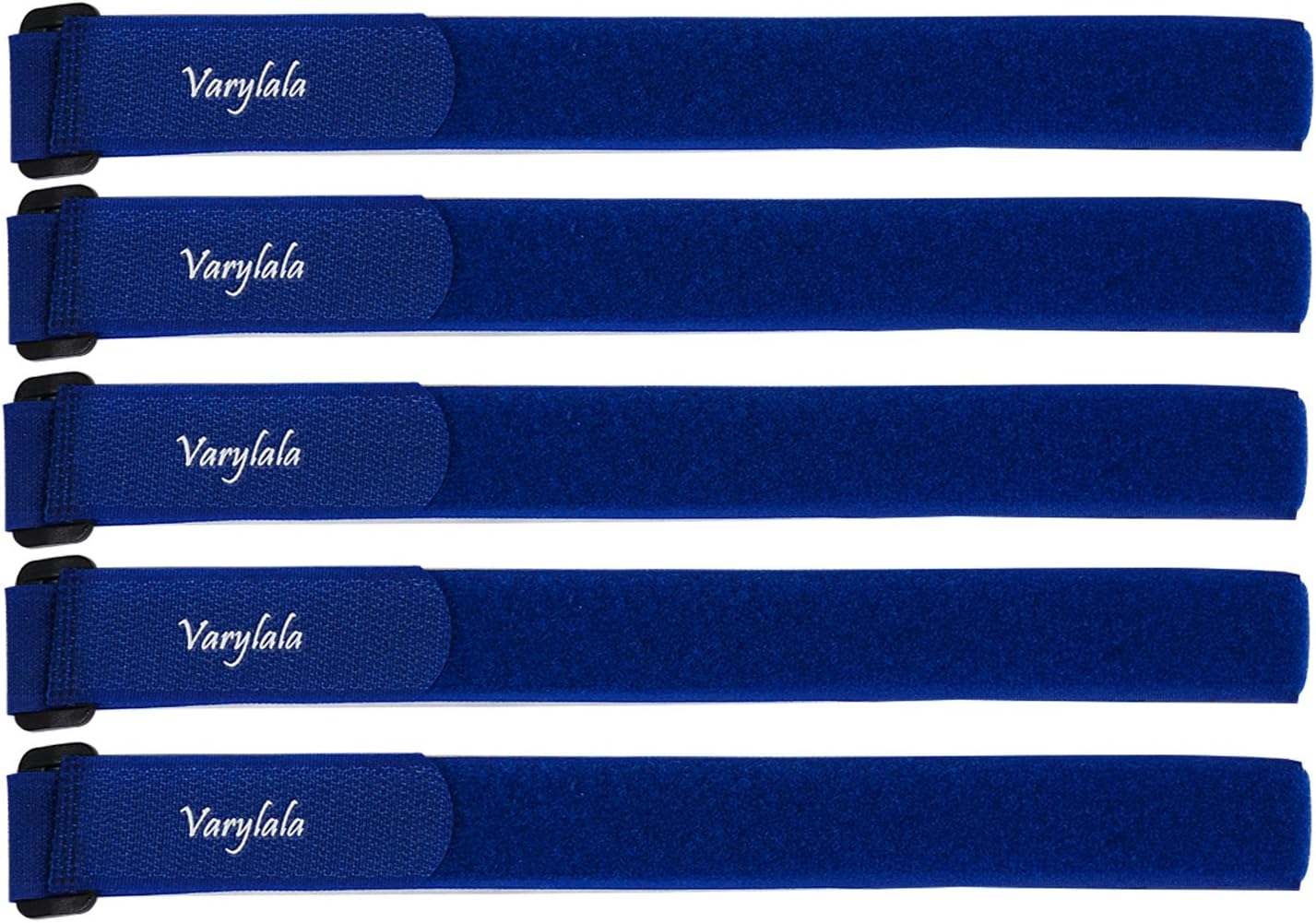 5 Pcs Hook and Loop Securing Straps Tie Downs Fastening Straps (1''x24'', Blue)