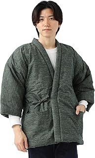 [たゆたふ / TAYU-TAFU] 四つ紐はんてん メンズ 久留米織 はんてん 四つ紐 暖かい 冬 部屋着 ルームウェア 男性用 防寒着 温かい BOTAN ボタン 綿入れ 紳士用