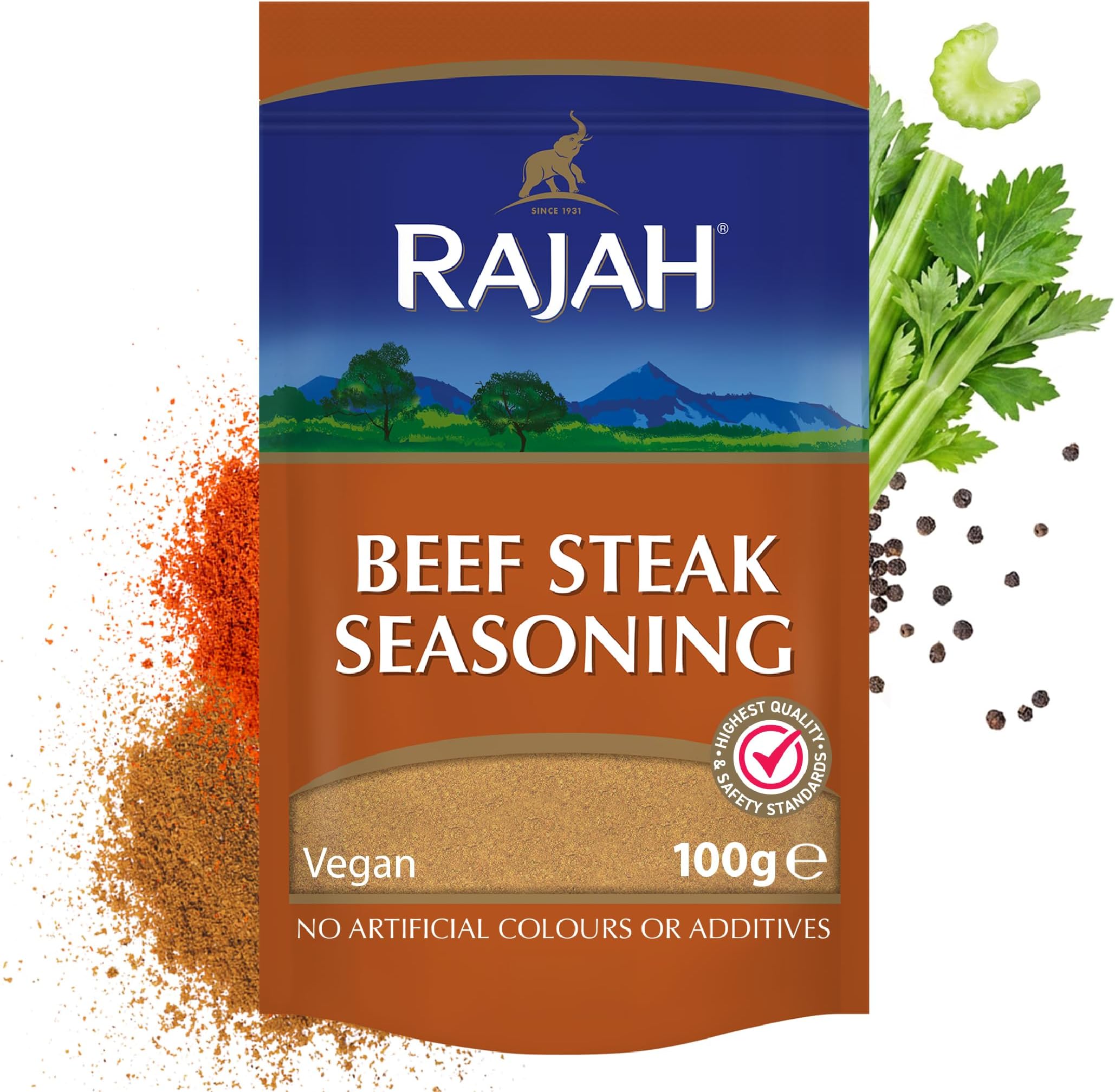 Rajah Spices Beef Steak Seasoning Powder 100G