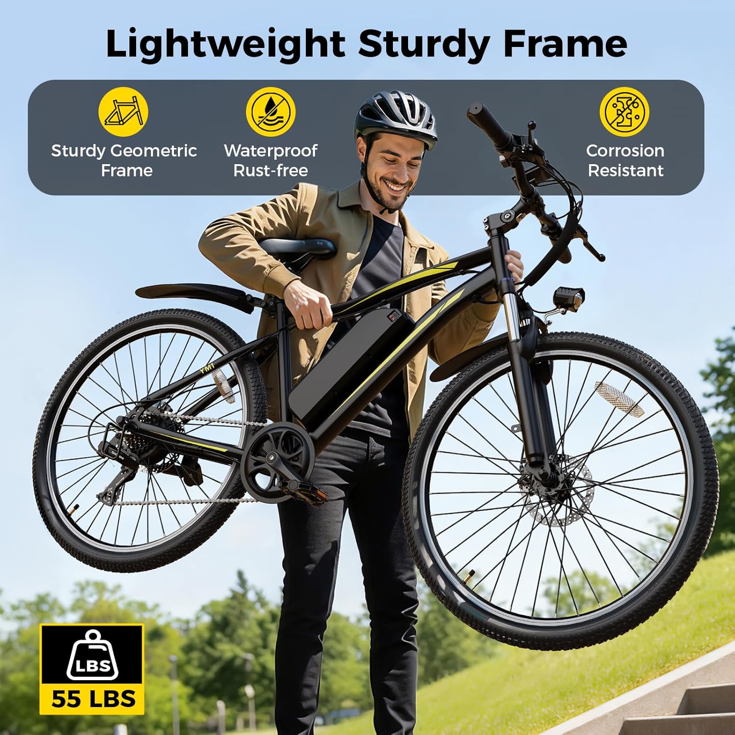 Electric Bikes for Adults, 26"/27.5" E Bikes for Adults with 1200W Peak Motor, 28 MPH, 50+ Miles Range Electric Bicycle, E Mountain Bike with 480WH Removable Battery, UL Certified