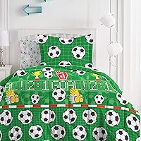 Vista 20 de Dream Factory Kids - Juego completo de ropa de cama de 7 piezas, edredón de microfibra súper suave de fácil lavado, tamaño full, azul marino Zodiac