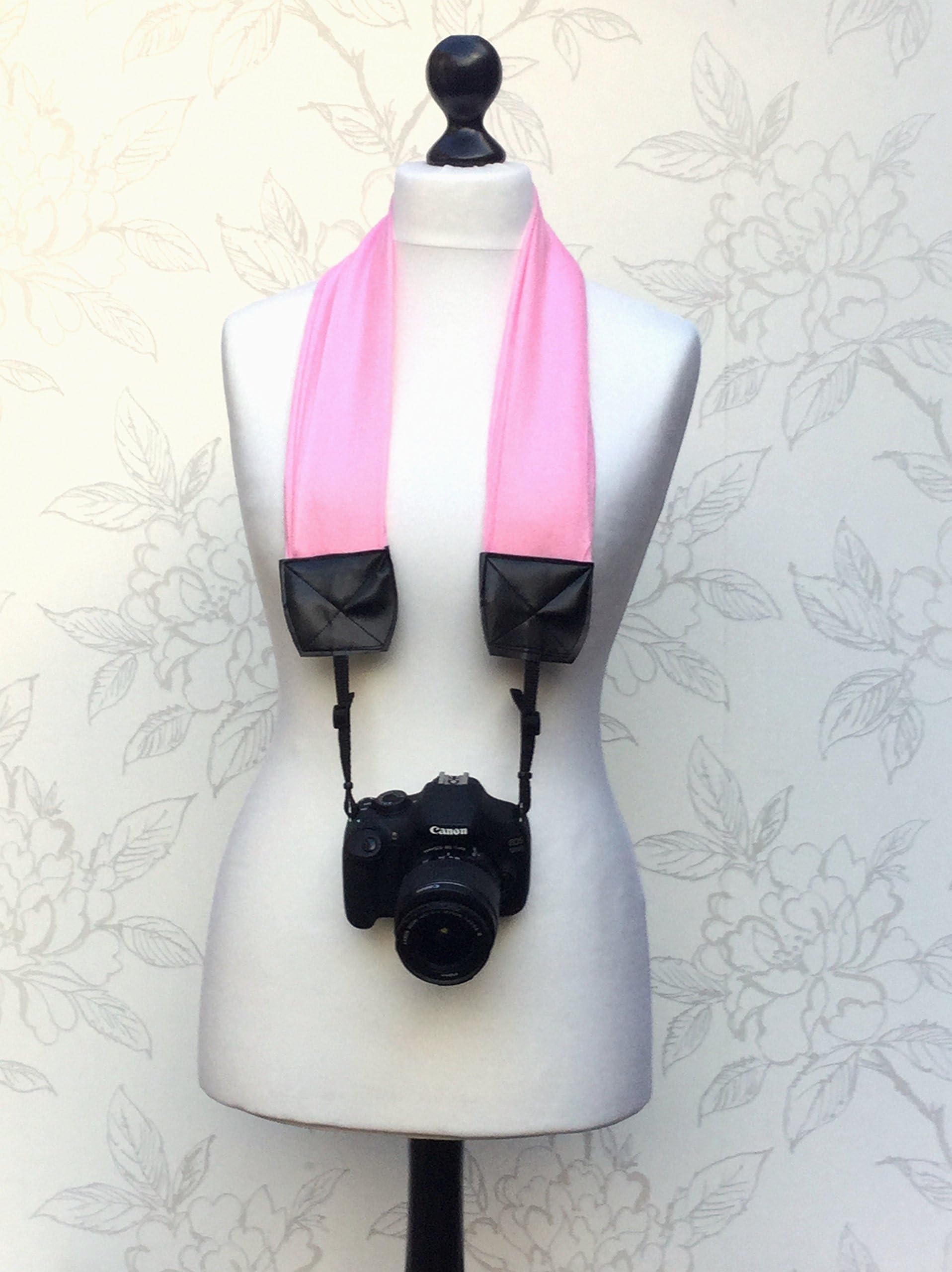 Handmade Pink Pashmina Camera Scarf Strap