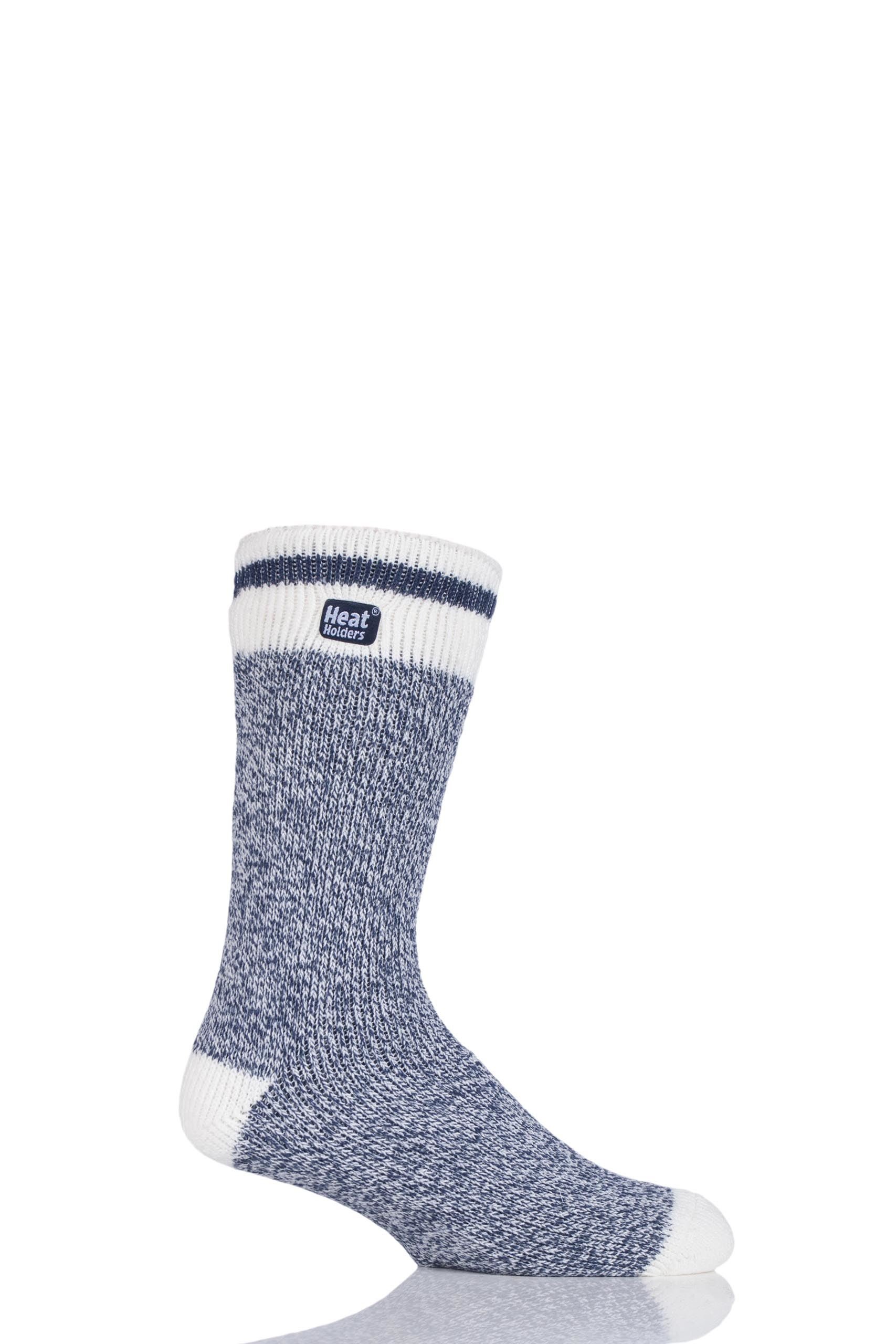 Heat Holders Men's Navy Sockshop 2.3 Tog Patterned And Plain Thermal Socks Pack Of 1 6-11
