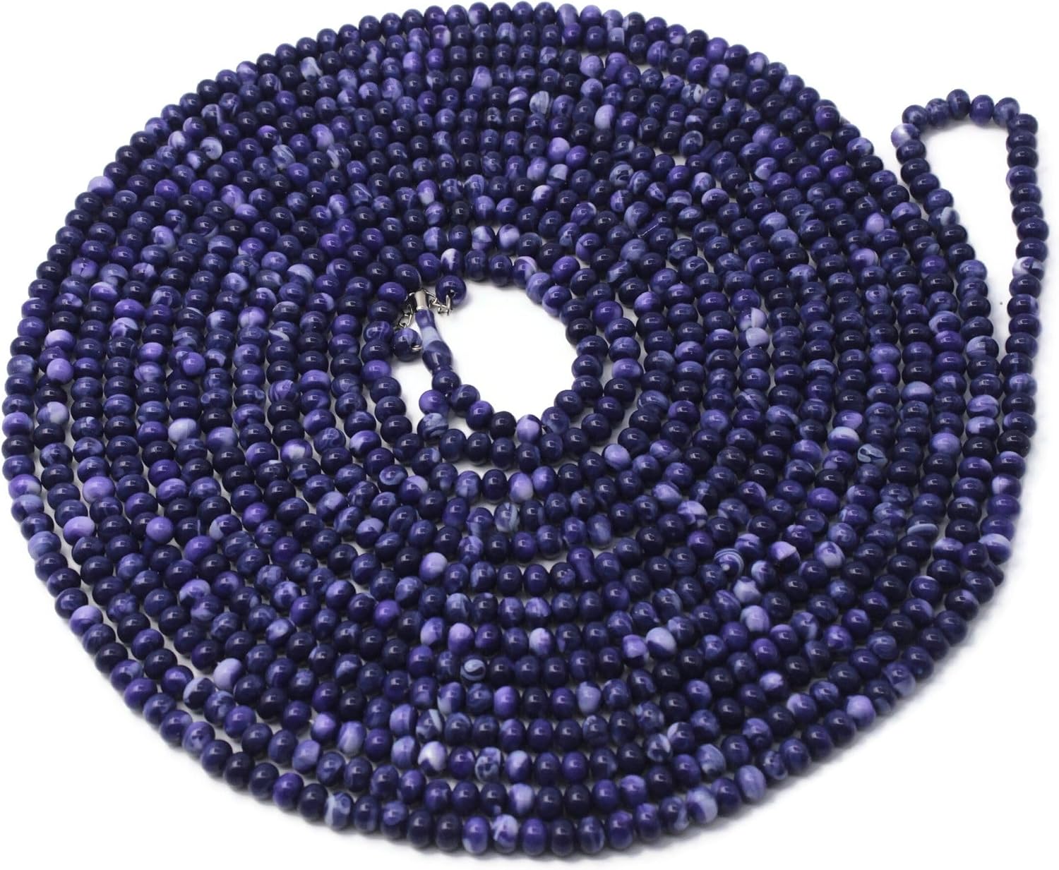 500-Bead Indigo Purple Acrylic Islamic Prayer Beads (Tesbih/Masbaha) – Smooth Worry Beads for Meditation, Dhikr, and Gift Giving – 7x9mm Oval Shape