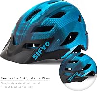 SIFVO Gyerek Kerékpáros Sisak 50-57cm Lányoknak Fiúknak Levehető Napellenzővel - White Black-Blue 4