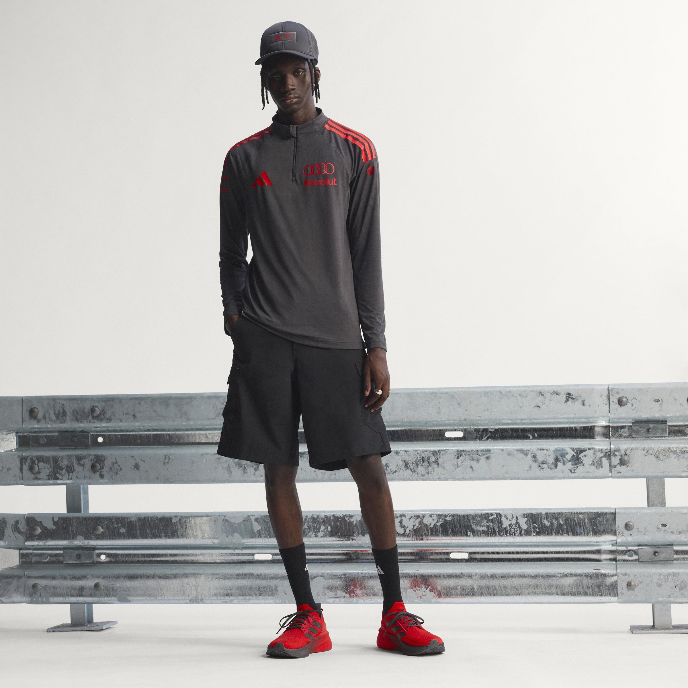 adidas Men's Audi REVOLUT F1 Team Mechanics 1/4 Zip
