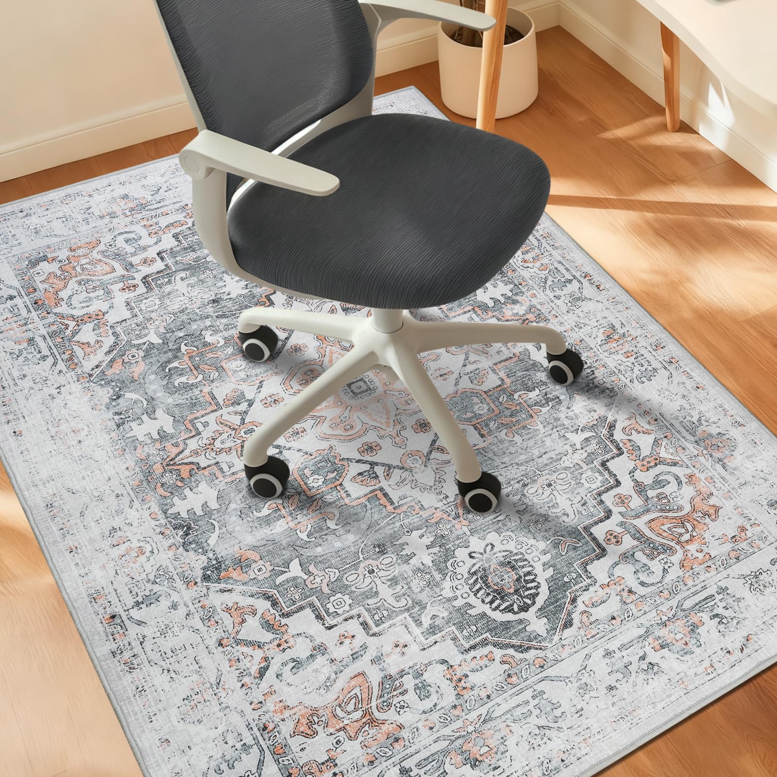 Homcomodar Office Chair Mats for Hardwood Floor 90x120cm Computer Chair Mat for Home and Office Floor Mat for Office Chair Non Slip Rubber Mats(ColorBrown) — image 1