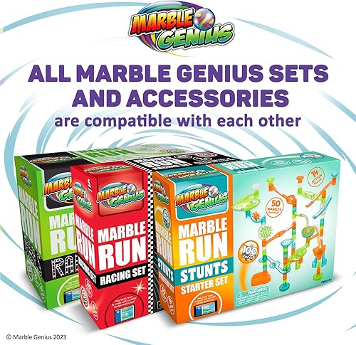 Miniatura 6 de Marble Genius Elevador automático de cadena, juego de accesorios de carrera de canicas para crear emocionantes laberintos, pistas y carreras,
