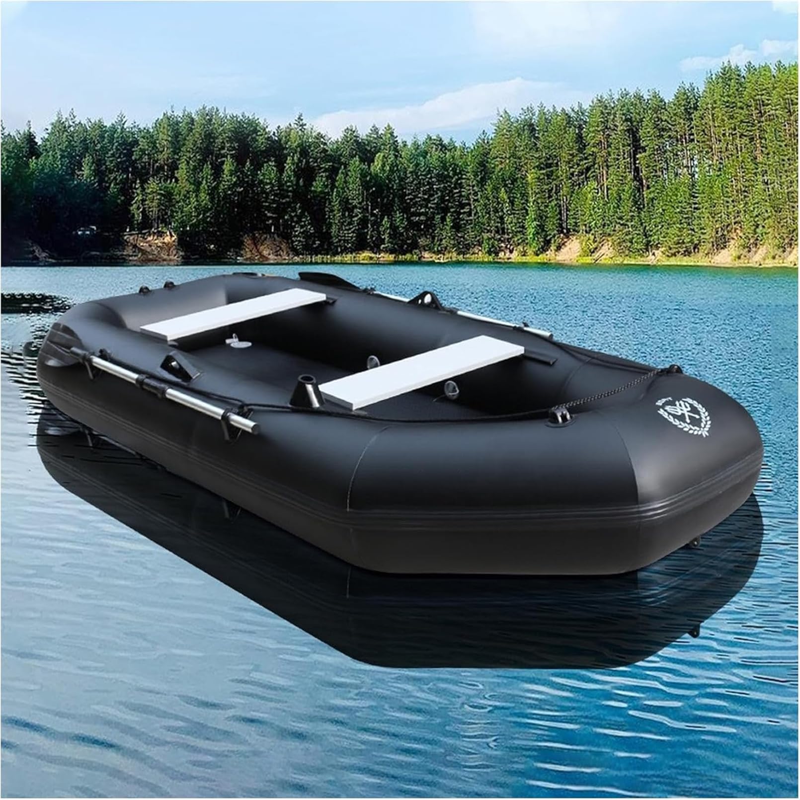 Kayak gonfiabile per pesca e attività acquatiche, supporta fino a 148 kg, ideale per laghi, fiumi e avventure oceaniche