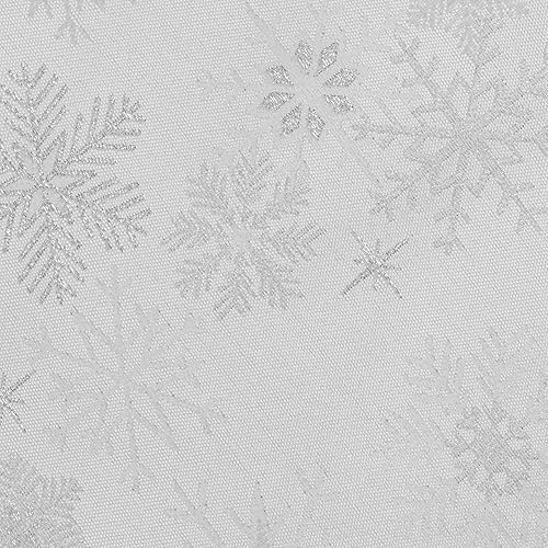 Miniatura 3 de Mantel blanco para mesas rectangulares de 60 x 84 pulgadas, mantel suave pesado para comedor, cocina, fiesta, vacaciones de invierno, funda de mesa