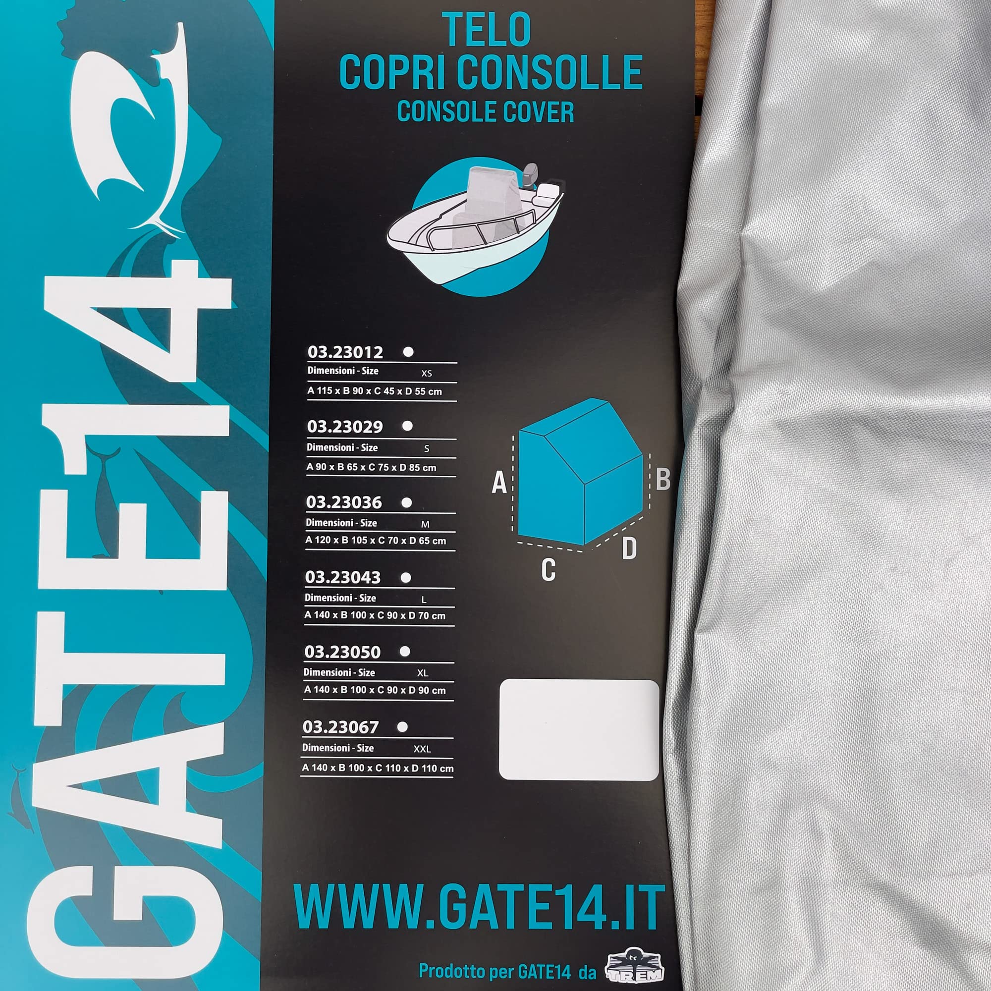 Telo copri barca impermeabile - CODICE 999-03.23838 Lunghezza barca 427 - 488 cm