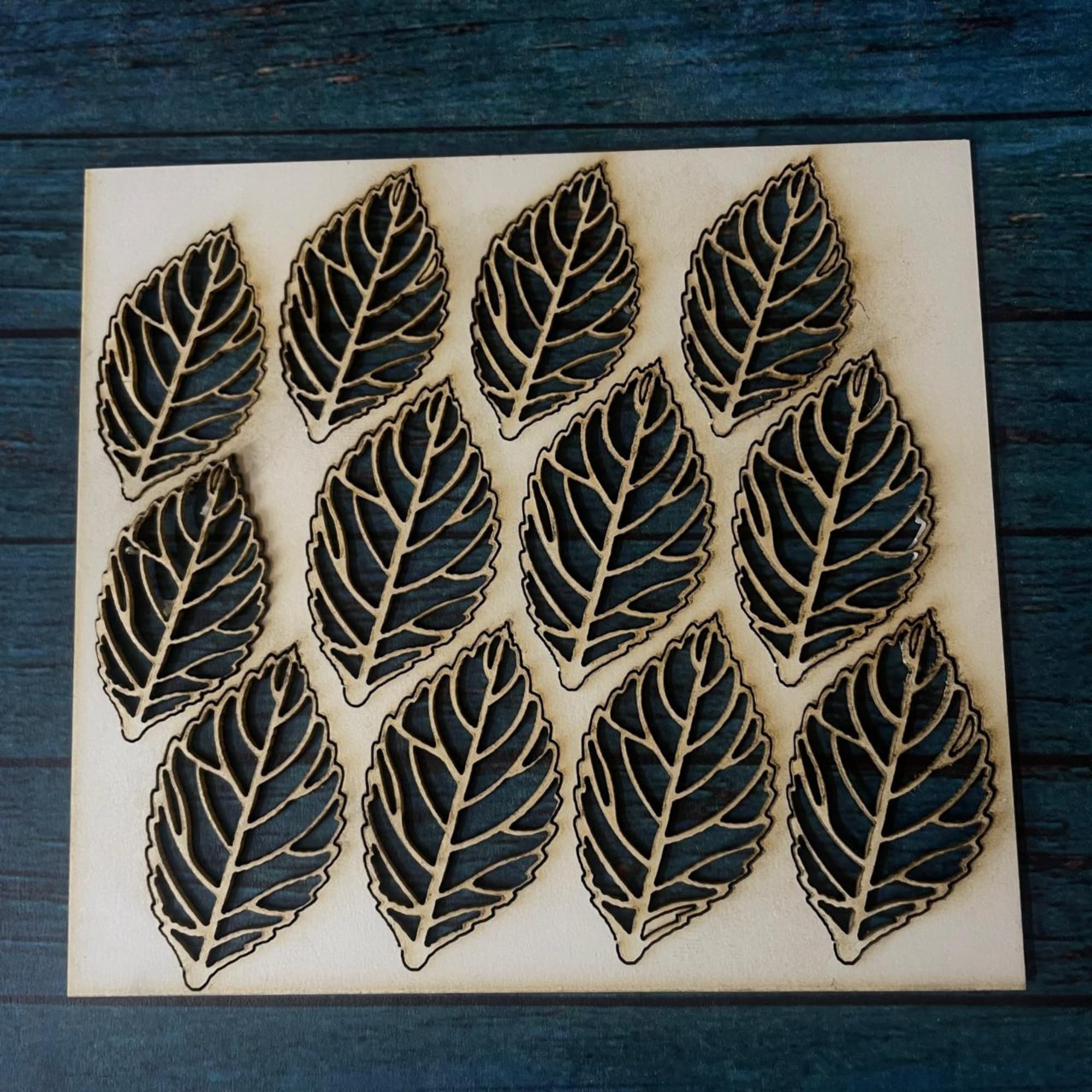 Expressions Craft Chipboard Cutouts & Embellishments for Mixed Media/Scrapbooking/Cardmaking & Other DIY Crafts - veined Leaf 1