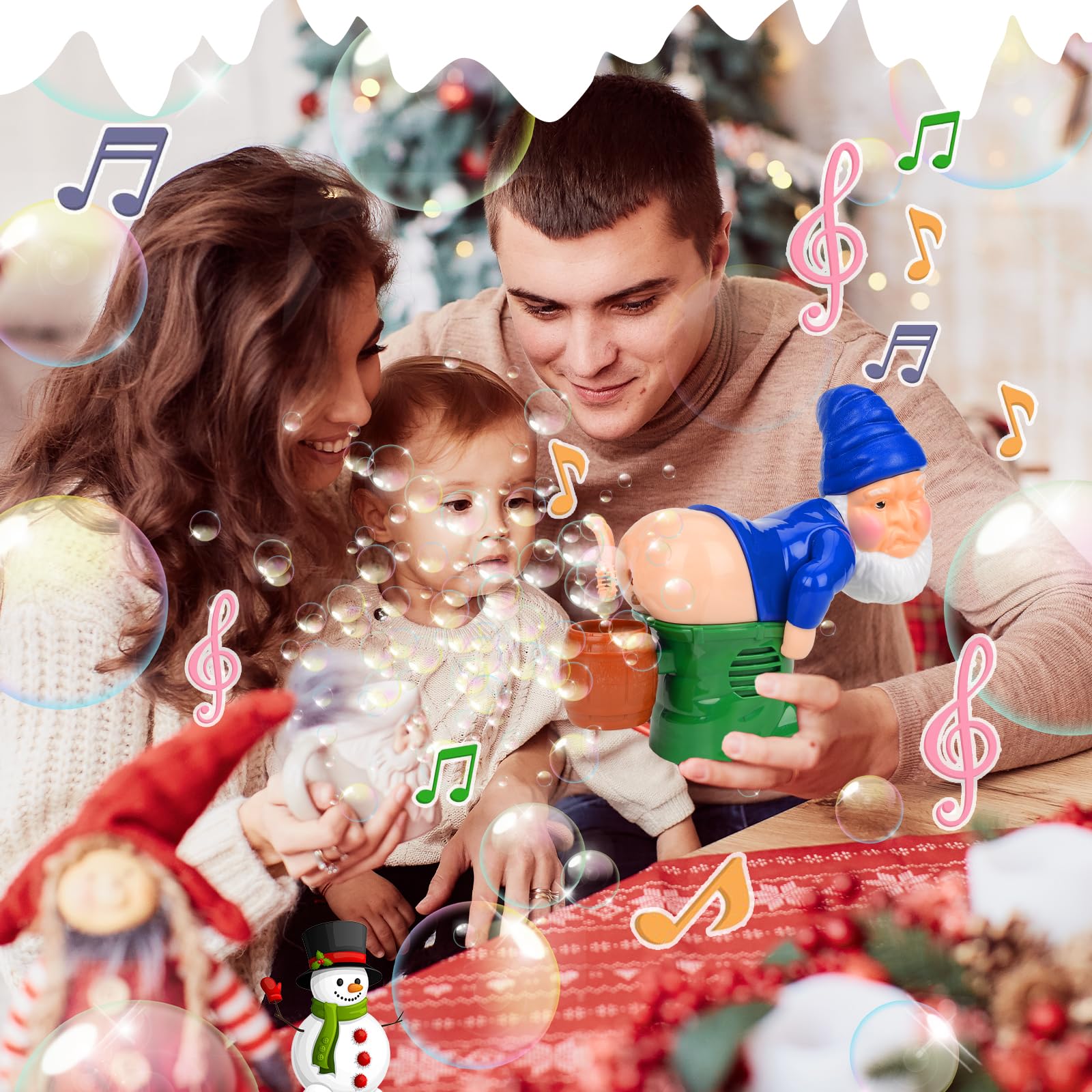 Macchina Automatica Per Bolle Di Sapone Di Babbo Natale - Giocattolo Elettrico Per Bambini - Festività E Divertimento