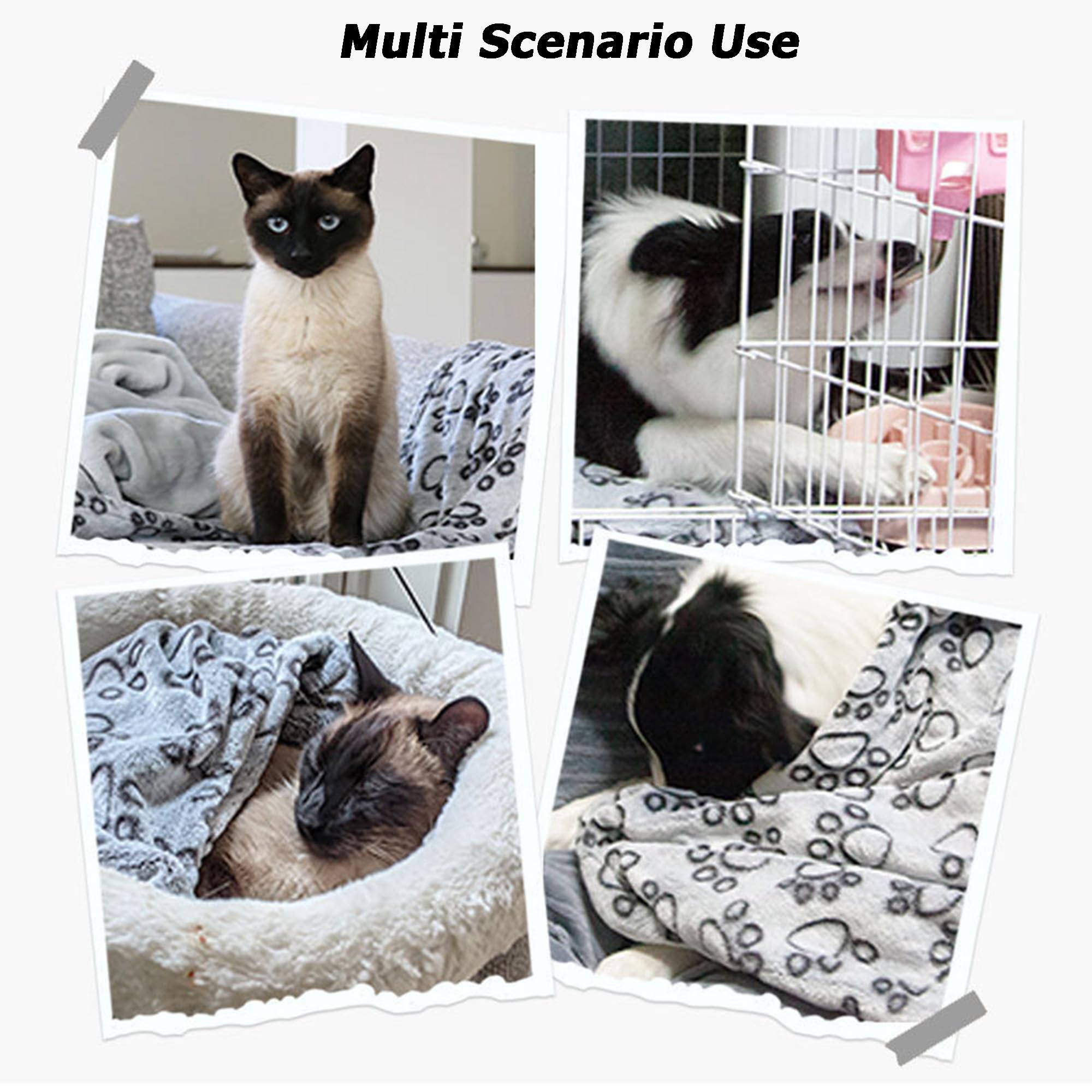 Mantas esponjosas para perros, mantas para cachorros, mantas para gatos, mantas para mascotas, mantas cálidas para dormir, antiarañazos, para cama, sofá, muebles (gris, 2 unidades, 200 x 160