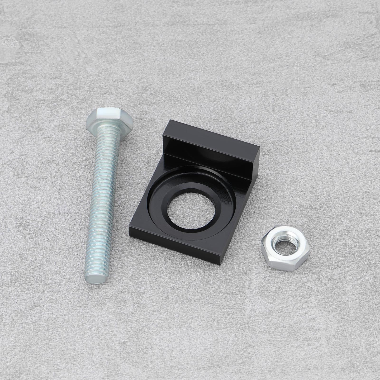 ECSiNG 2 piezas Tensor de cadena de motocicleta con agujero de 15 mm Ajustador de cadena CNC para bicicleta de motor de tierra Motocicleta 50cc 70cc 90cc 110cc 125cc Negro