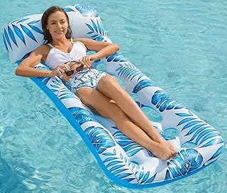 Jasonwell Inflatable Pool Float Lounge - Pool Floaties Rafts for Adults Floating Pool Lounger Sun Tanning Floats Cool Water Floaty for Swimming Pool Lake Float Beach Pool Party Toys