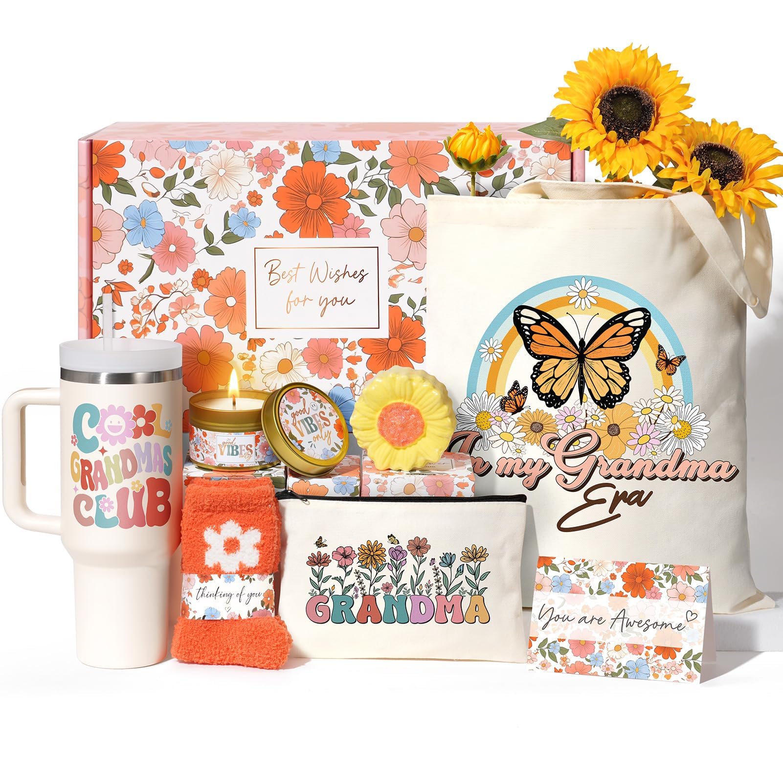 Gifts for Grandma Christmas Gifts from Granddaughter Grandkid Grandchildren Unique Grandma Birthday Gift Basket Grandmother Nana Gigi Care Package New