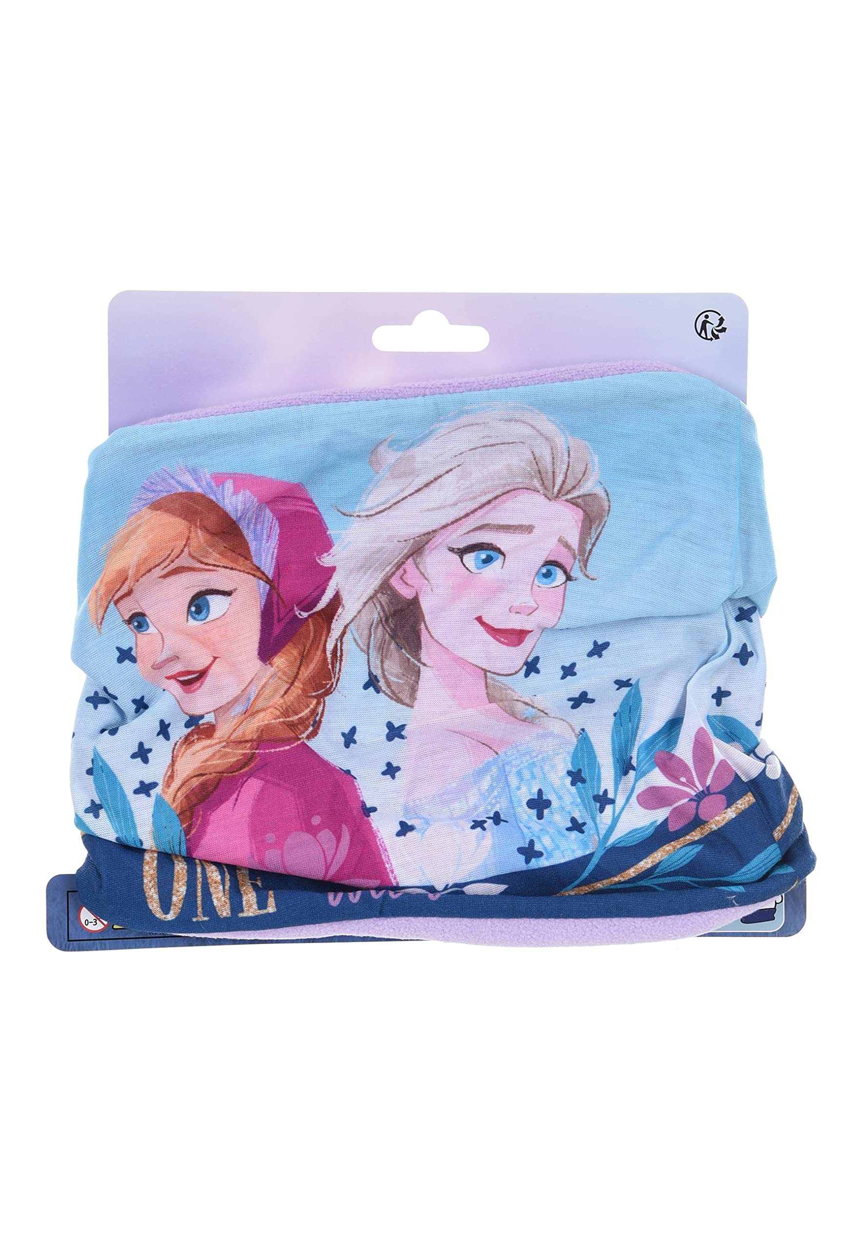 Sun City Frozen - Die Eiskönigin Schal Kinder | Loop | Geschenke für Mädchen | Schlauchschal | Anna und Elsa | Rundschal | Winter | gefüttert mit Fleece | Halstuch (Lila)