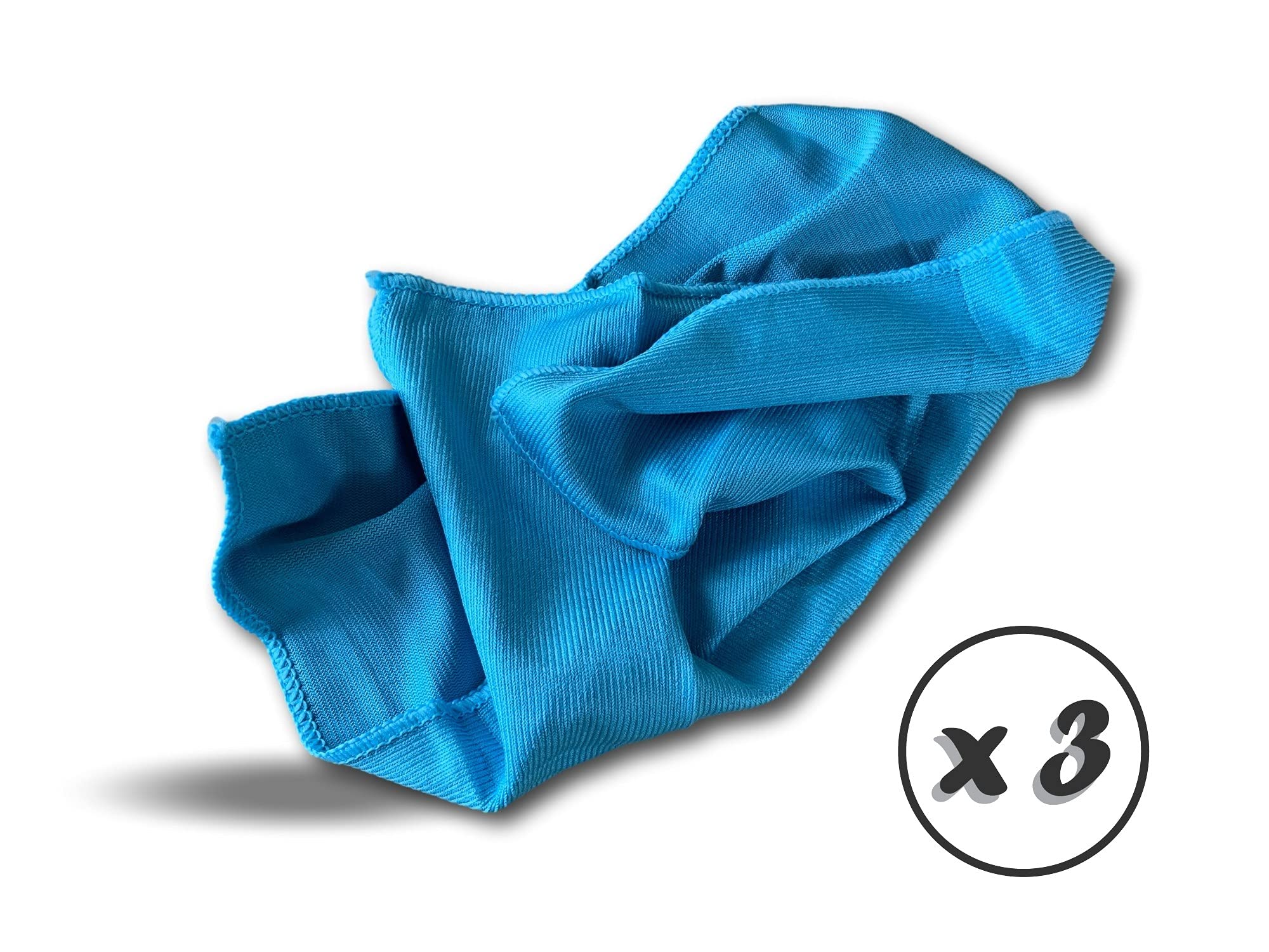 KIBROS Lot 3 lavettes Microfibre Surface vitrée 32×32 cm sans Traces
