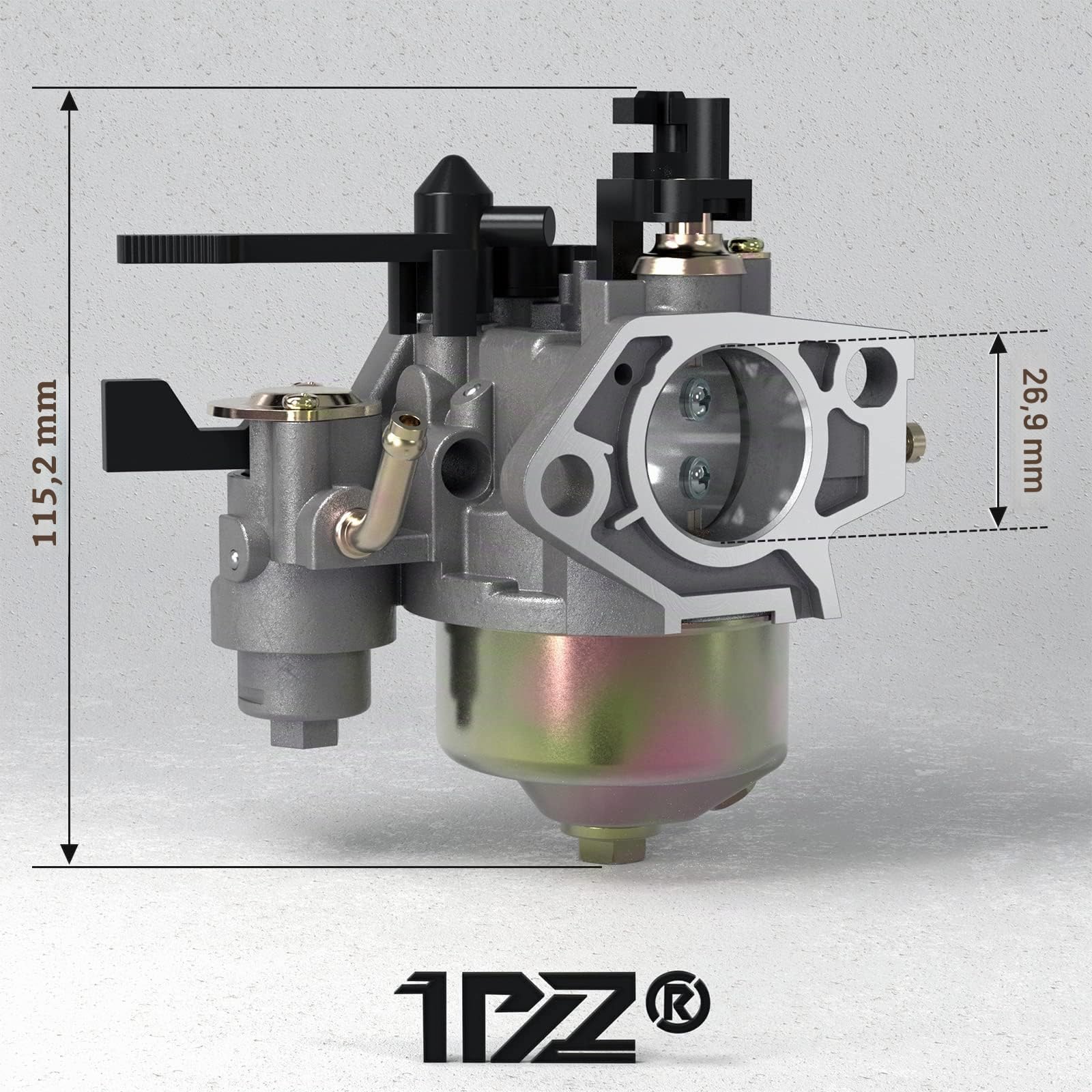 1PZ F6C-G39 Carburateur remplacement pour moteur Honda GX270 GX340 GX390 GX420 11HP 13HP 16HP Harbor Freight Predator 390cc 420cc Générateur tondeuse à gazon Go Kart 16100-ZE3-V01