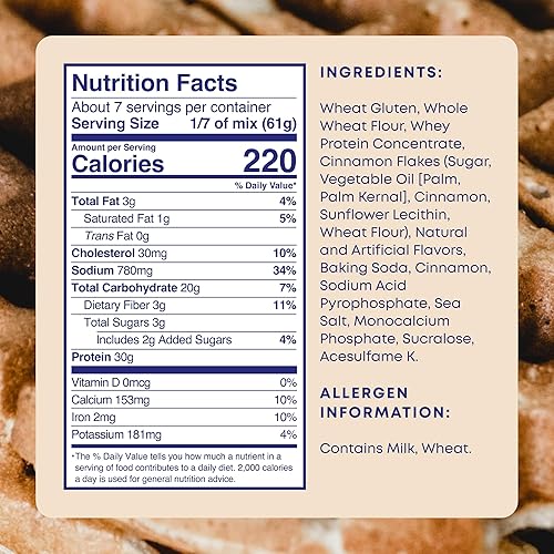 Miniatura 3 de Phoros Nutrition - Mezcla de proteína para panqueques y waffles proteicos, 1.06 onzas de proteínas, baja en carbohidratos, alta proteína, apta para