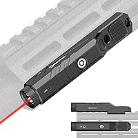 Vista 11 de DEFENTAC Linterna táctica de 1600 lúmenes con momentáneo y estroboscópico para rifle, luz de arma con interruptor de presión integrado compatible