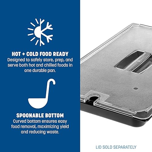 Vista 20 de Carlisle FoodService Products Storplus - Sartén de plástico de tamaño completo para catering, bufés y restaurantes, policarbonato, 2.5 pulgadas