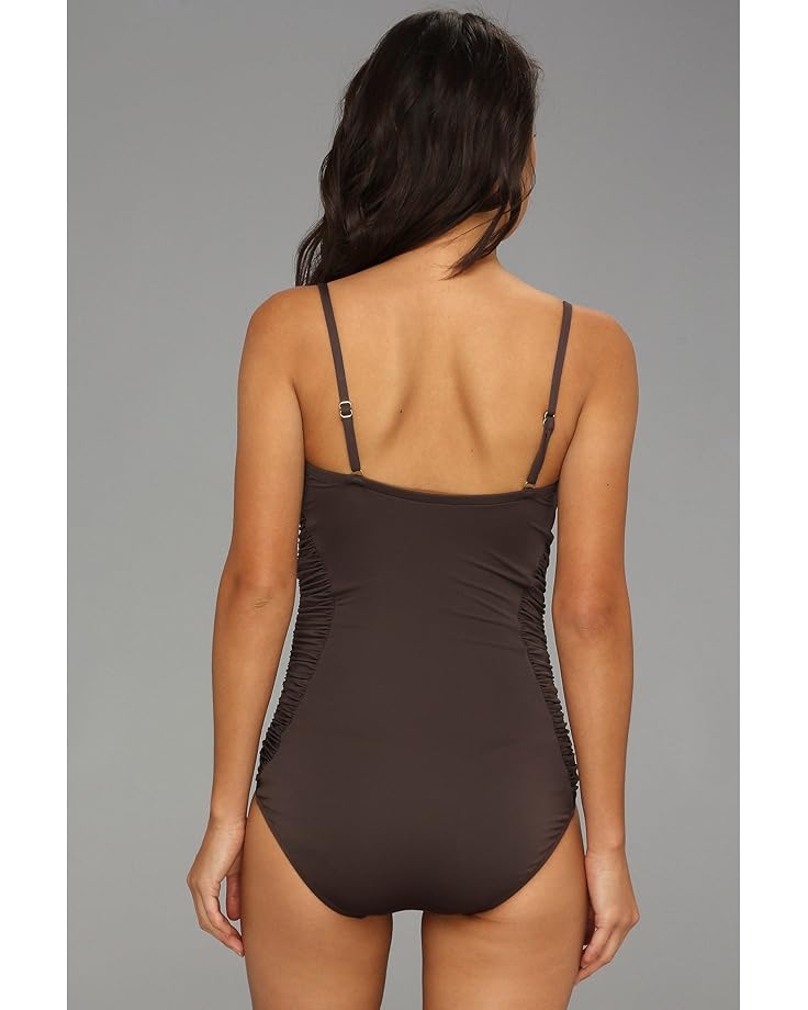 Badgley Mischka Solids Shirred Bandeau Maillot - #3 of 5