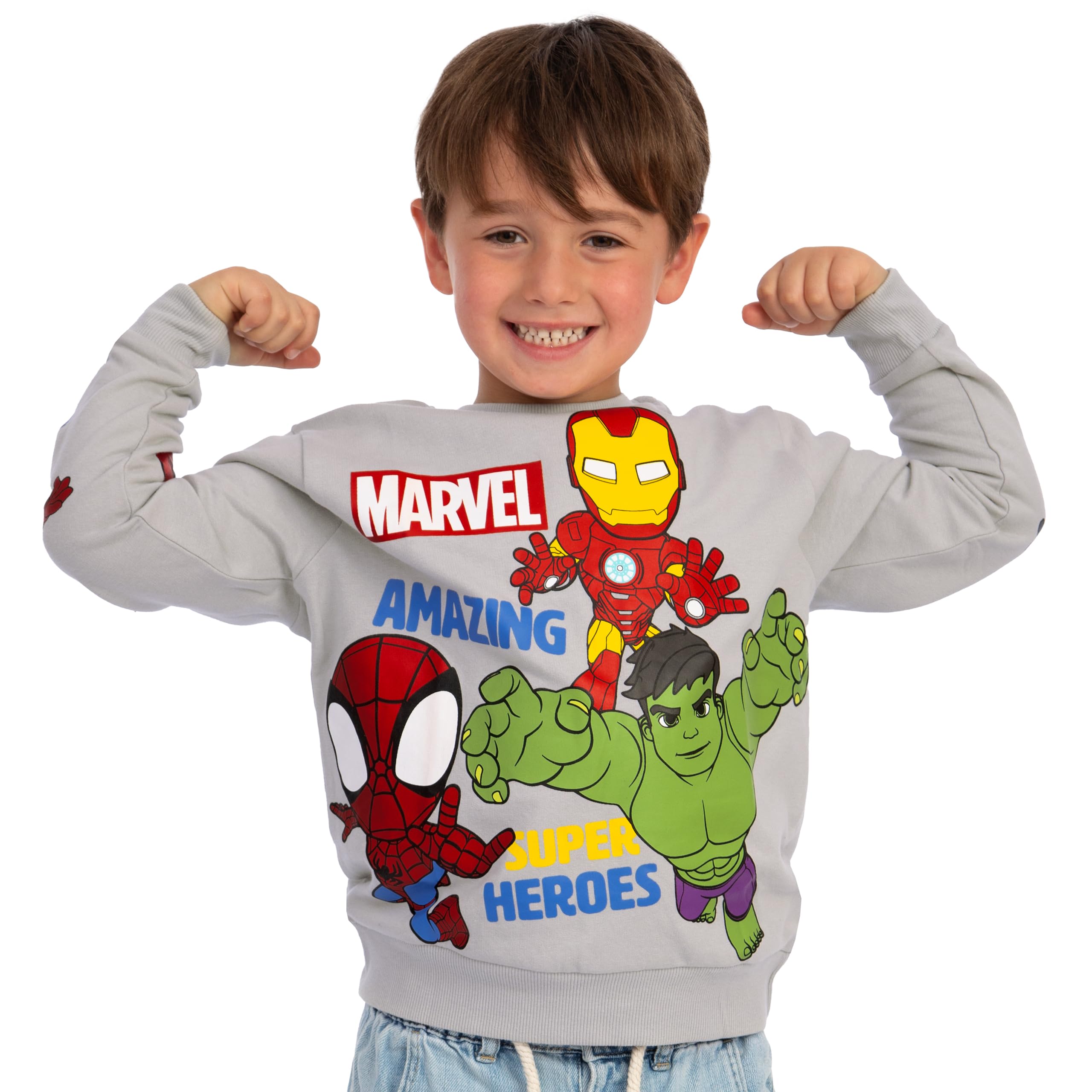 Marvel Spidey And His Amazing Friends Bluza Chłopięca, Ubrania Superbohatera, Sweter Spidey dla Dzieci