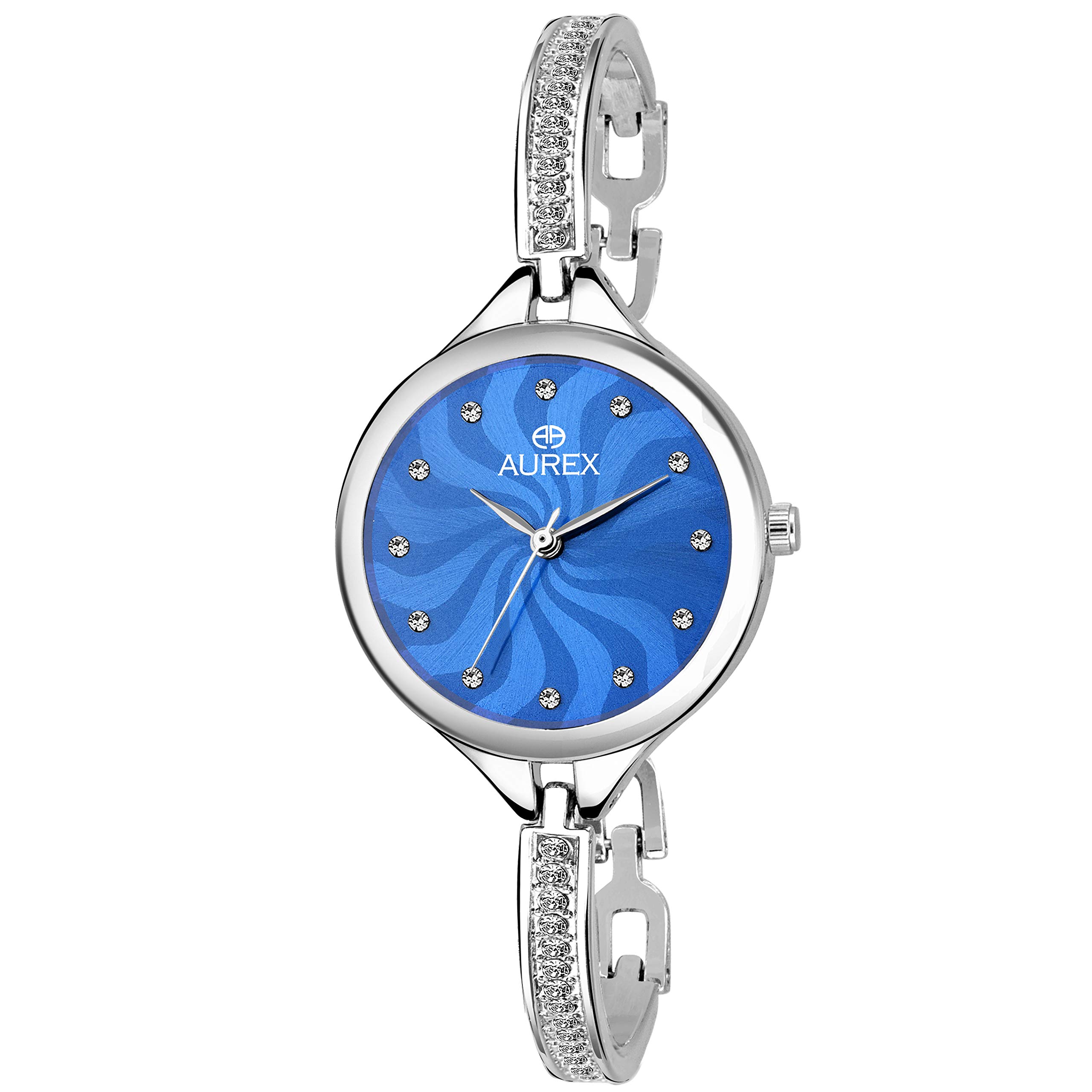 AUREX Analogue Womens Watch(Blue Dial Silver Colored Strap)-AX-LR546-BLC (B07MK76N4J) Amazon Price History, Amazon Price Tracker
