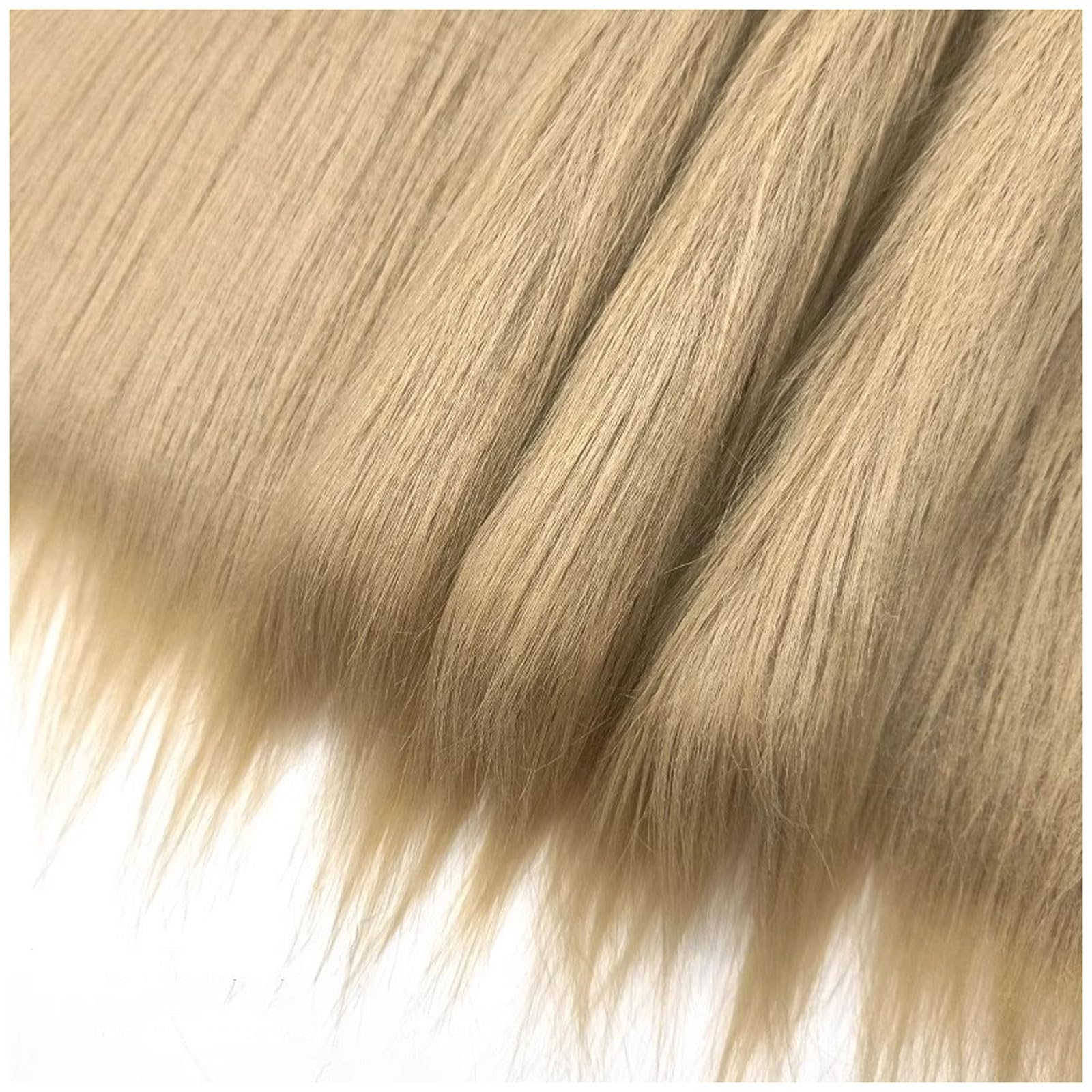 YZRXD Shaggy Faux Fur Fabric Long Pile Fluffy Fake Fur Luxury Craft Material 180cm(70inch) Wide for Gnomes, Sewing, Costumes, Fursuits, Decorations(Size:1.8x0.5m(70x19in),Color:tan)