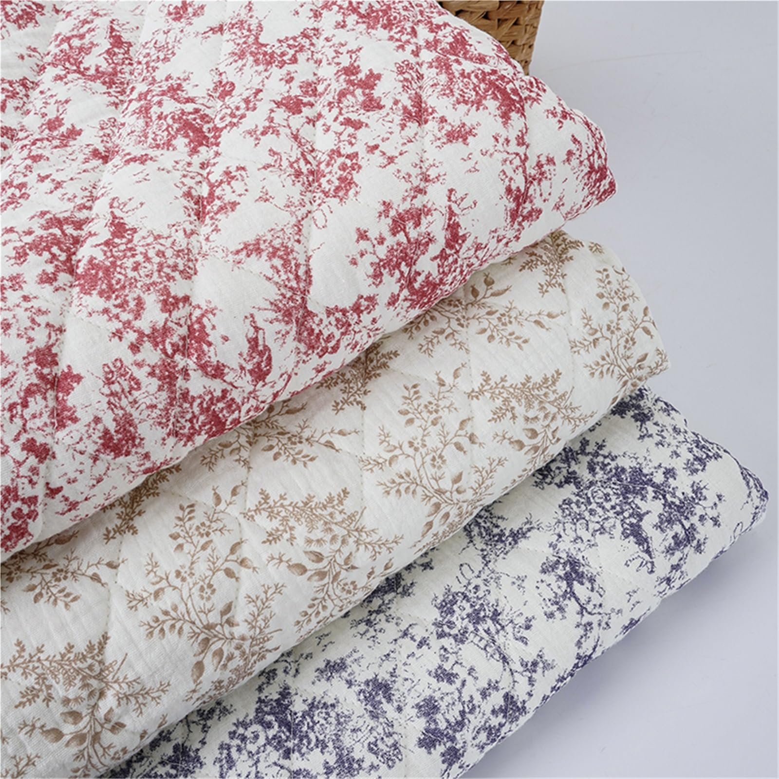 Tela Acolchada Tela acolchada gruesa de crepé doble capa algodón puro for abrigo invierno, ropa for niños, tejidos for costura DIY, 0,5 m/1m/2m(COLOR3,100x135cm)