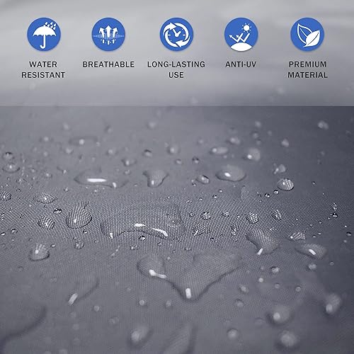 Miniatura 31 de Cubierta de estante de alambre, 600D, resistente al agua, a prueba de polvo, cubierta de estante de almacenamiento con cremallera para estantes