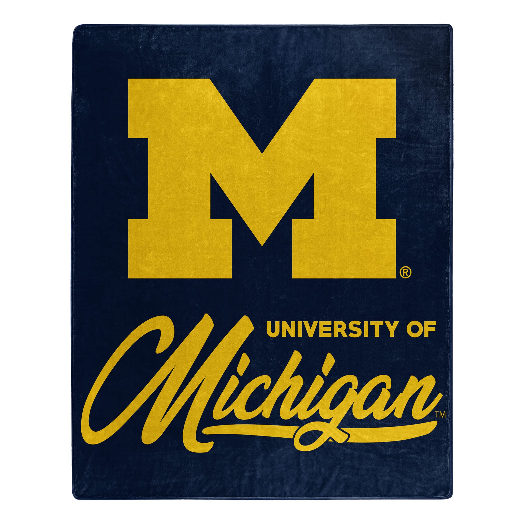 Northwest NCAA Michigan Wolverines Raschel Throw Blanket, 50" x 60", Signature