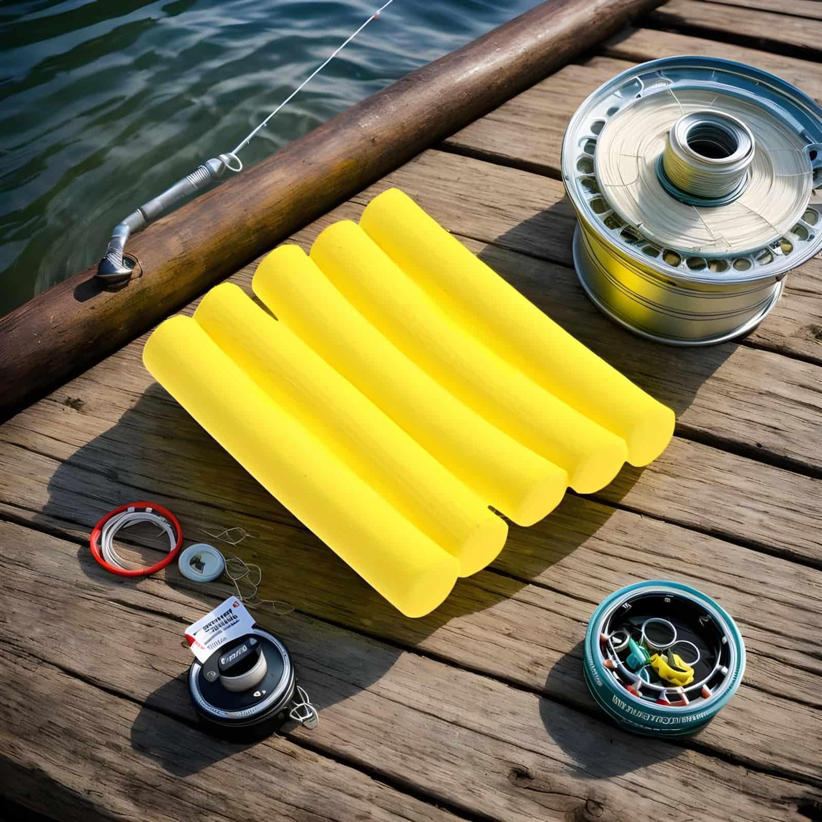 Fly Binding Rigs Stick, Rig -Schaumstangen - 5X Eva Zylinder Float Carp Fishing Foam Sticks | Pop -up -Köder -Feeder -Tackle, leichte Fliegenbindungs ​​-Rig -Materialhaken für Teichfluss