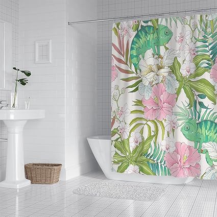 Amazon シャワーカーテン 植物カメレオン 240x180cm シャワー カーテン 防カビ 防水 軽量 速乾ング付き 風呂 ポリエステル カーテン ユニットバス カーテン 3d布芸プリントはカーテン おしゃれ かわいい 風呂場カーテン リング付き 取付簡単 脱衣所 洗面所用 浴室の装飾 Amazon シャワーカーテン 植物カメレオン 240x180cm シャワー カーテン 防カビ 防水 軽量 速乾ング付き 風呂 ポリエステル カーテン ユニットバス カーテン 3d布芸プリントはカーテン おしゃれ かわいい 風呂場カーテン リング付き 取付簡単 脱衣所 洗面所用 浴室の装飾