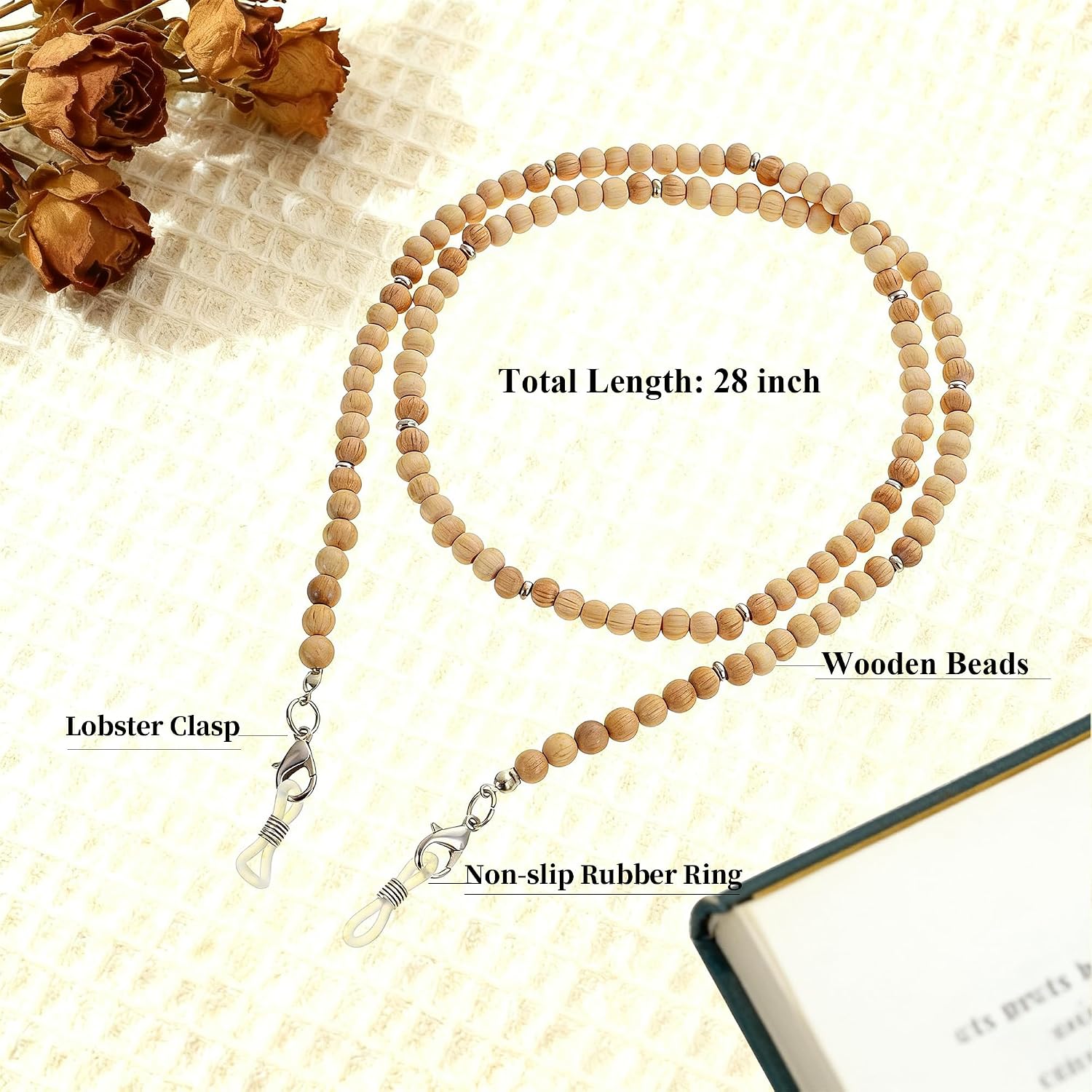 Eyeglass Chain for Women, Beaded Stylish Sunglasses Chain, Reading Glasses Strap, Cute Eye Glasses Chains