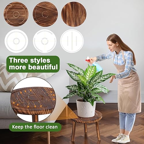 Miniatura 4 de Soporte para plantas de interior, soporte de esquina de 3 piezas, estante para plantas, banco de macetas, adecuado para escenarios interiores