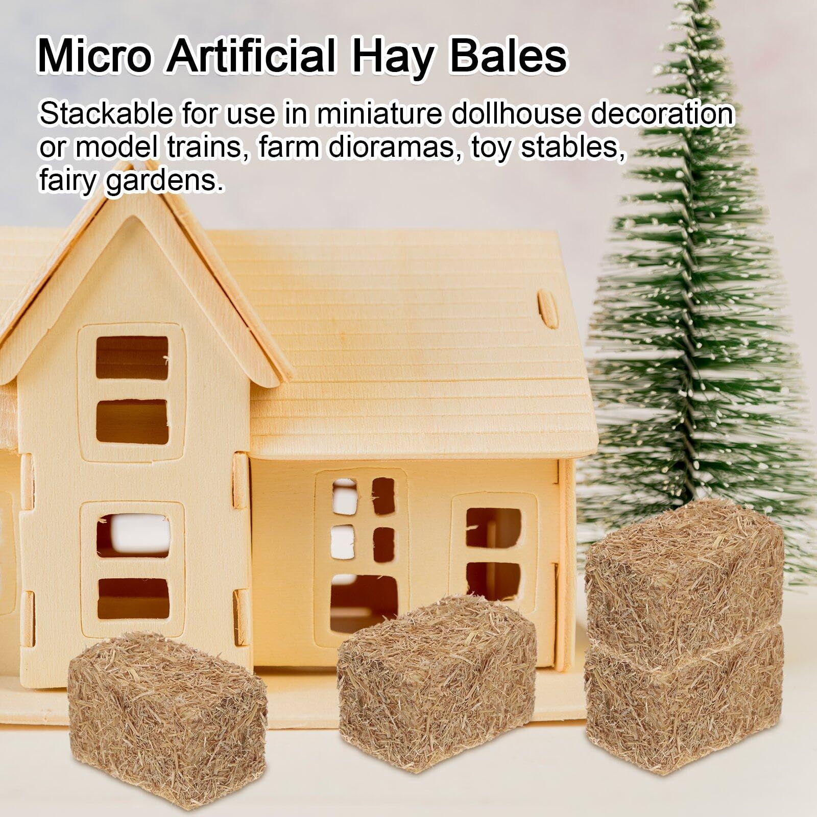 Hohopeti Lot 12 Mini Balles De Foin Décoratives – Accessoires Maison De Poupée, Ferme Miniature, Déco Jardin Et Scène DIY Automnale