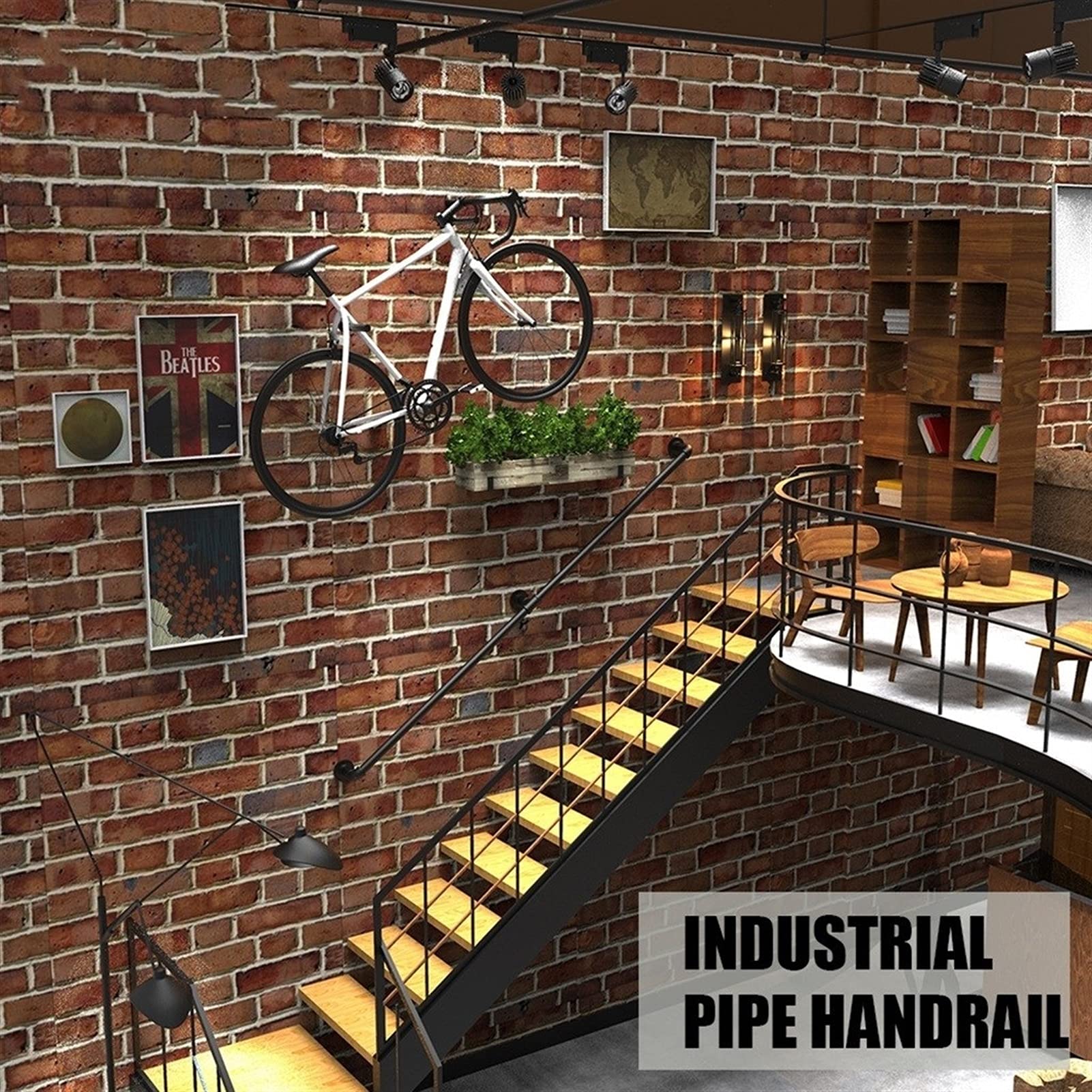 Trapleuning Zwart Dalvaniseerde Ronde Pijpleuning Metalen