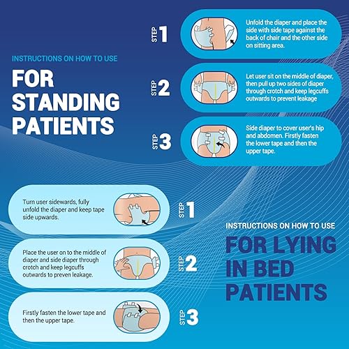 Miniatura 10 de MED PRIDE Calzoncillos para adultos de máxima absorción para incontinencia con pestañas reabrochables XXXL, paquete de 8  Pañales para adultos ultra