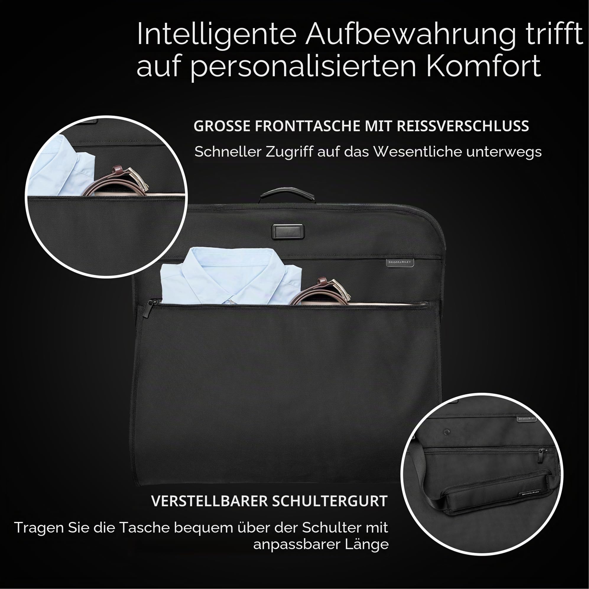 Briggs & Riley Baseline-Kleidertaschen, Schwarz, Classic Garment Bag