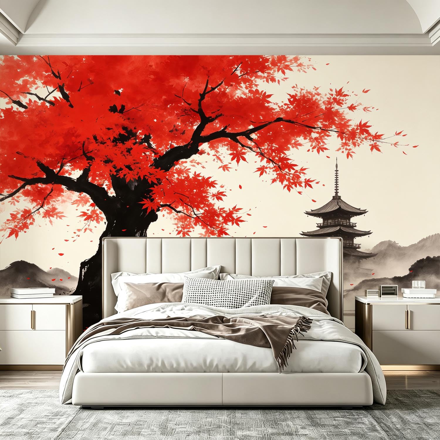 Fototapete Dunkles Japanisch Tapete 350 x 256 cm (WxH)