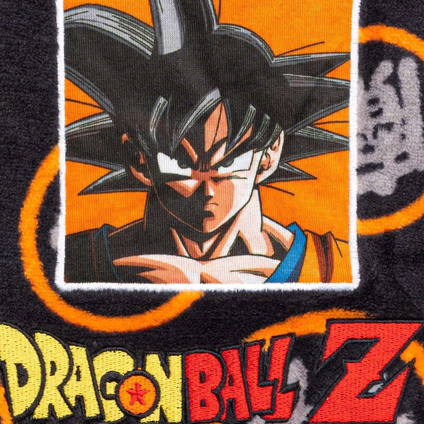 Dragon Ball Z Goku Dressing Gown Mens Black Pajamas Robe Bathrobe