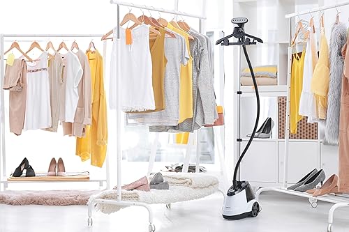 Miniatura 5 de True & Tidy Vaporizador profesional para ropa comercial con tanque de agua extra grande de 98 onzas, resistente con 3 ajustes de vapor, placa de