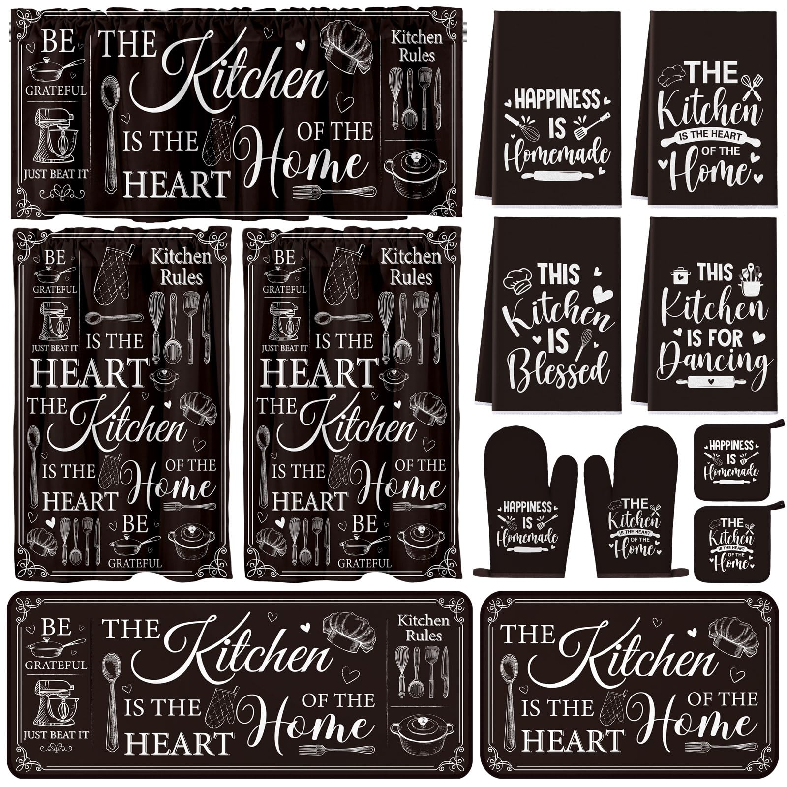 Fall Thanksgiving Kitchen Decor Set - 13 Pcs -25 Fall Thanksgiving Kitchen Decor Set - 13 Pcs -25