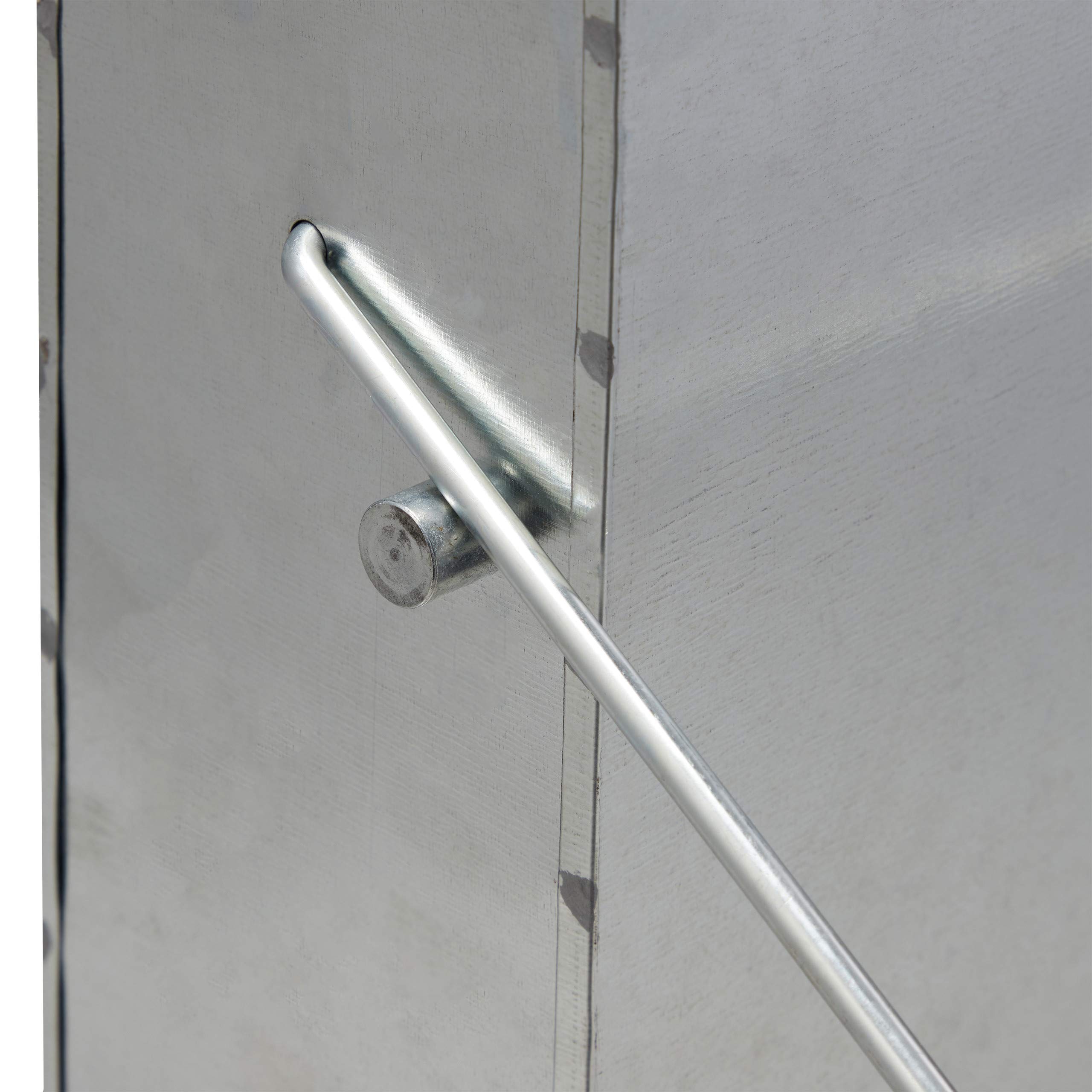 Relaxdays Caja Rectangular Cenizas, Contenedor Cenizas con Tapa, 15 L, Acero Galvanizado, Recipiente Chimeneas, Plateado