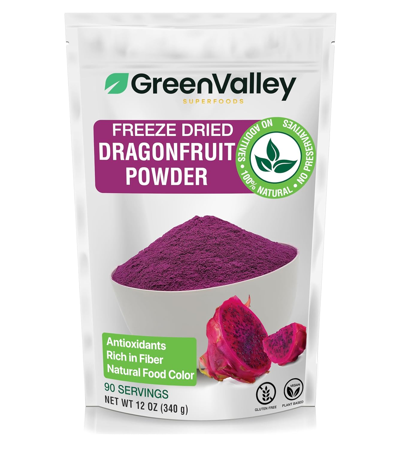 Dragon Fruit Powder for Baking and Freeze Dried Pink Pitaya Powder for Dragonfruit Syrup, Smoothies and Food Coloring (16 Ounce)
